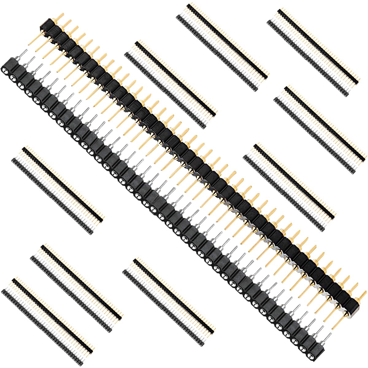 マメページ Amazon.co.jp: DAOKAI 20個2.54mmピンヘッダ オスとメス ピンヘッダ